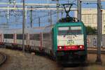 NMBS 2810 is about to call -and change direction- at Breda on 11 JUne 2025 with a fast train from Rotterdam to Brussels.