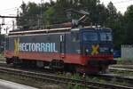Hector Rail 161 106 'DECKARD' passes through Hallsberg on the evening of 10 September 2015. Six of these locos were bought by MTAG for the heavy iron ore trains from Narvik via Gallivare in the 1960s. After massive double-locos based on the TRAXX des ...