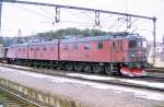 Giant locomotive 1230/1244/1229 in Narvik (Norway) 21-04-1993.
