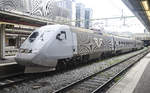 SJ X 2006 at the central station in Stockholm. The High-speed train is renowned for its unique ability to tilt travelling through bends, which makes it Sweden's fastest. Rolls from Sundsvall in the north to Copenhagen in the south. In 2018, SJ is launching an upgraded and fully-modernised version of this train.

Max. speed: 200 km/h

Engine power: 3,260 k

Date: 25. July 2017. 