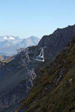 Aerial cableway Brienzer Rothorn on 01.10.2011 just before the summit station.