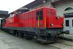 Swiss Diesel 18504 stands at the works in Brugg AG, home to Verein Mikado 1244, and is seen on 25 May 2019.