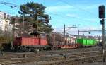 The SBB Em 3/3 18815 works in Renens (VD)  16.01.2008