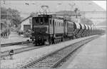 Two Ae 4/7 with a Cargo train in Villeneuve.