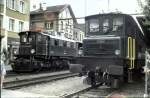 Ae 4/7 No 10905 and BB 1245.04 at Rorschach September 6th, 1998.