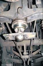 Ae 4/7 with revision 2; view under the frame of tj locomotive, at railshop (Ausbesserungswerk) Zrich at open day, Otober 25th, 1980.