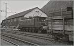 Like on the old times: The Ae 4/7 10997 in Gampel-Steg with a Cargo Train.

07.11.2013