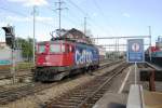 Ae 6/6 610 463 light-running through Pratteln on 22 September 2011.