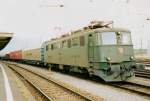 Ae 6/6 11475 with freight is about to leave Buchs SG on 1 June 2002.