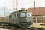 Ae 6/6 11475 with freight is about to leave Buchs SG on 1 June 2002.

