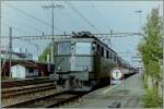 A e 6/6 with an IR from Lausanne to Romanshorn by the stop in Weinfelden. 
26.09.1996/scannte negative