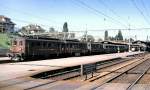 Ae 8/8 No 271 and Re 4/4 at Spiez, September 8th, 1980.