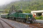ON a rainy 14 May 2010 Crocodile 13302 shunts at Interlaken Ost.