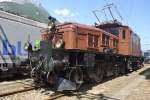 SBB 14253 runs light at Erstfeld on 6 June 2015 on her condition trip, taking part in the for this occasion publicly accessible depot at Erstfeld.