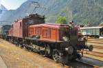 SBB 14253 runs light at Erstfeld on 6 June 2015 on her condition trip, taking part in the for this occasion publicly accessible depot at Erstfeld.