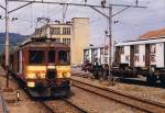 SBB De 4/4 in Reinach (AG)  22.07.1985  (scanned analog photo)