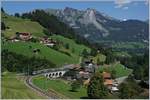 The BLS Re 4/4 II 502 with his RE to Interlaken Ost by Garstatt.