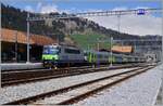 The BLS Re 4/4 II 504 with his RE to Interlaken Ost in Zweisimmen.

14.04.2021