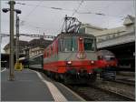 Swiss Express Re 4/4 II 11108 in Lausanne.