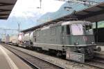 SBB 11330 readies herself on 4 June 2014 at Erstfeld for banking duties.