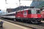 Modified 420 220 with RE at Erstfeld on 4 June 2014.