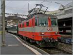 The  Swiss Express  RE 4/4 II 11108 in Lausanne.
