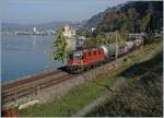 The SBB Re 420 254-5 wiht a Cargo Train by Villeneuve, in the background the Chillon Castle and the steamer  Italie , also on the way to Villenveuve.
18.10.2018