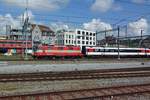 SBB 11108 hauls an IR out of Brugg AG on 26 May 2019.