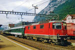 On 18 June 2001 SBB 11144 calls at Erstfeld with an InterRegio to Chiasso.