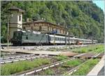 The SBB IR 3217 from Brig to Iselle (works on the ligne to Domo) wiht the SBB Re 4/4 II 11161 is arriving at his destination Iselle di Trasquera.