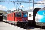 Re 4/4 II no 11154 at Chur, August 31st, 2006.