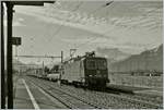 The SBB Re 420 298-2 wiht a Cargo Service in Roche VD; in the background the Dents de Mide. 

17.03.2020