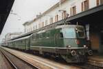 On a grey 20 May 2006, SBB 11158 stands at Domodossola. 