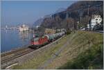 The SBB Re 4/4 II 11254 (Re 420 254-2) with a Cargo Train near Villeneuve. 

08.03.2022