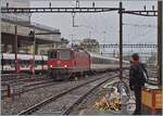 The SBB Re 4/4 II 11114 with one of the last service vor a IR in this area.