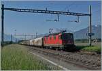 The SBB Re 4/4 II 11332 (Re 420 332-9 ) with a Cargo train in Roche VD.