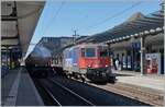 The SBB Re 4/4 II 11346 (Re 420 346-9) with a Cargo Train in Solothurn.