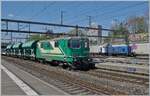 The BAM MBC Re 4/4 II (UIC 91 85 4420 506-8 CH-MBC) arrives at Morges with its gravel train from Gland, where the train is loaded onto rollbocks for onward transport to Apples. In the background of the image, you can see the TRAVYS diesel locomotive 92 85 8846 601-3, about which I currently have no further information.

April 16, 2026