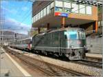 The Re 4/4 II 11158 with a EC from Basel to Milano is arriving in Olten.