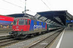 EuroCity to Stuttgart Hbf with reinforcement coaches and 421 379 at the reins departs from Zürich HB on 23 May 2010.