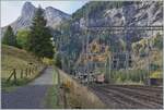 The BLS Re 4/4 192 wiht his AutoShuttle from Goppenstein is arriving at Kandersteg. 

11.10.2022

