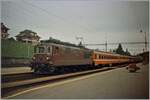 The BLS Re 4/4 170  Brig-Glis  with the EC  Vauban  Bruixelles Midi - Milano in Spiez.