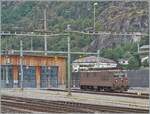 One of the last BLS Re 4/4  (Re 425) in Brig: The BLS Re 4/4 192.