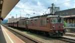 Two BLS Re 4/4 with a Cargo Train in Basel Bad. Bf.
22.06.2007 