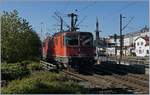 The SBB Re 420 307-1 and 430 353-3 in Konstanz.