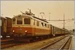 The SBB Re 4/4 I 10033 in Délemont. 
Analog picture from the 16.09.1984