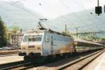 On 22 May 2002 SOB/BT 456 091 leaves Arth-Goldau.
