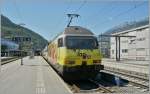 The SBB Re 460 053-2 in Visp.