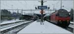 There is not really often snow in Morges; SBB Re 460 79-7 with an IR to Geneva. 
15. 01.2013