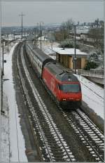 SBB Re 460 116-7 with an IC to St-Gallen by Lonay-Preverenges.